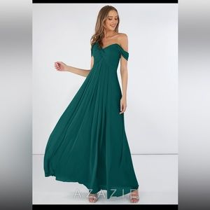 Azazie Kaitlynn Dress Pine A14